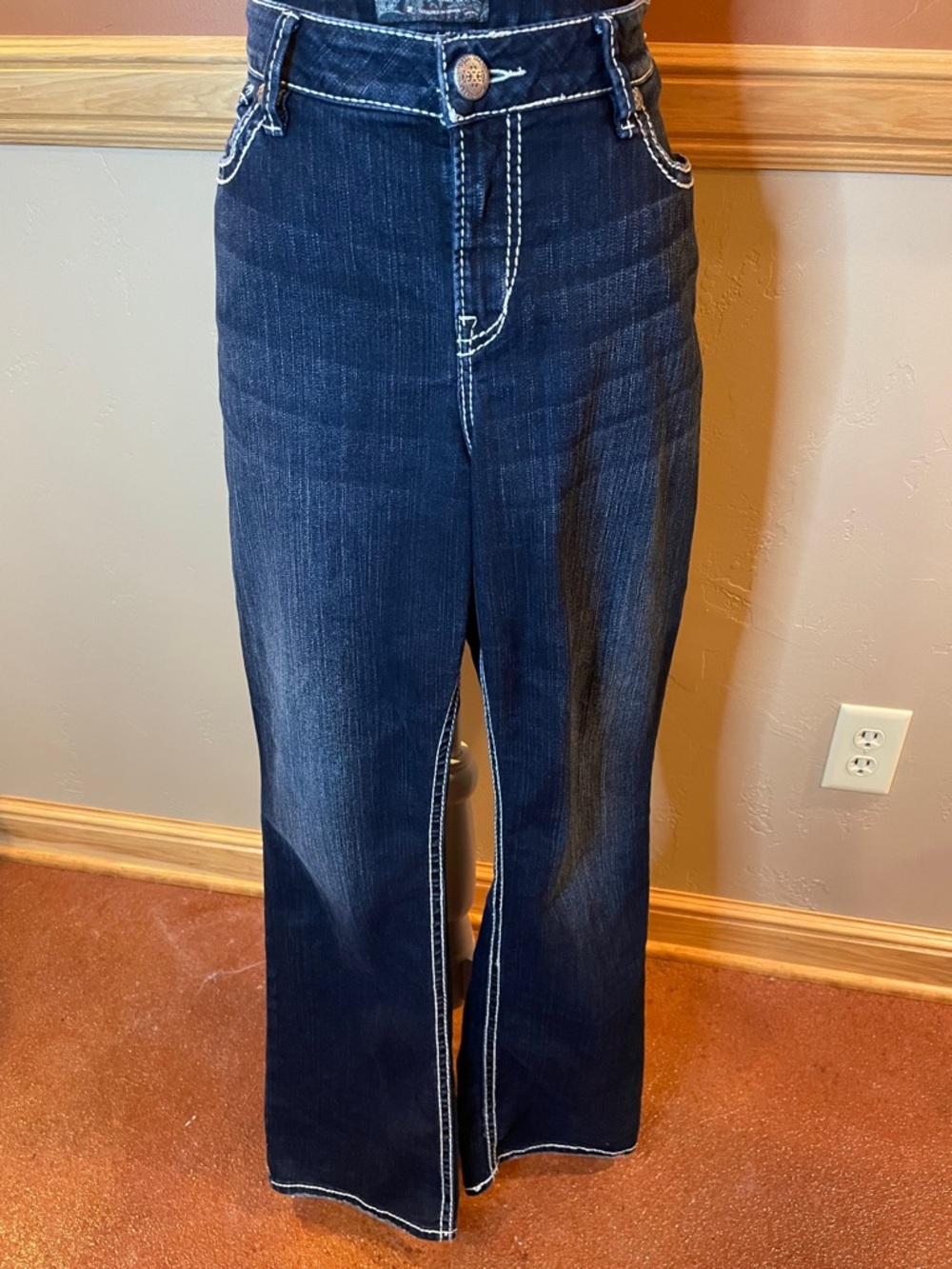Silver Jeans Dark Blue Wide Leg Jeans